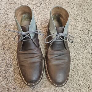 Cole Haan Leather Chukka Boots Mens 8.5 M Shoes Benton Welt Suede C24533 GUC